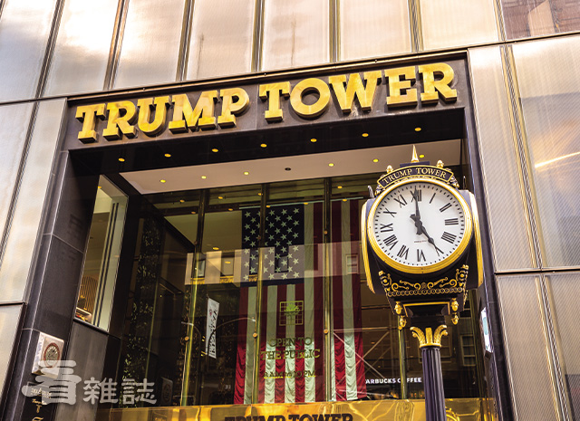 位於美國紐約曼哈頓市區第五大道的川普大廈是紐約的著名地標之一。Adobe Stock看雜誌提供